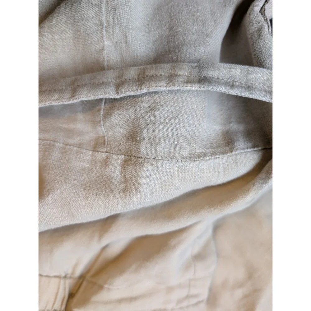 Quince 100% European Linen Square Neck Jumpsuit Adjustable Straps Small